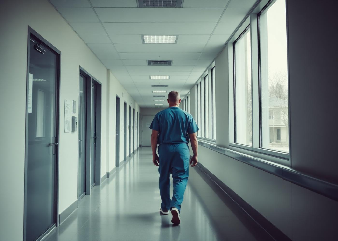 Physician inside an independent cash-pay clinic hallway